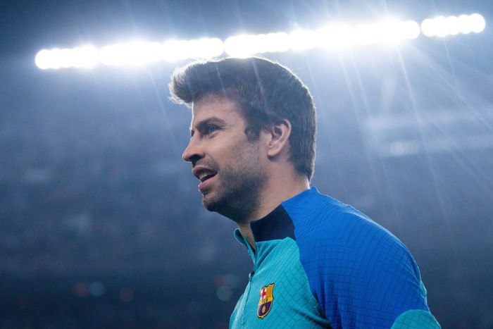 Gerard Pique BARCELONA, SPAIN - OCTOBER 26: Gerard Pique of FC Barcelona looks on during the UEFA Champions League group C match between FC Barcelona and FC Bayern MΓΌnchen at Spotify Camp Nou on October 26, 2022 in Barcelona, Spain. (Photo by Aitor Alcalde/Getty Images)