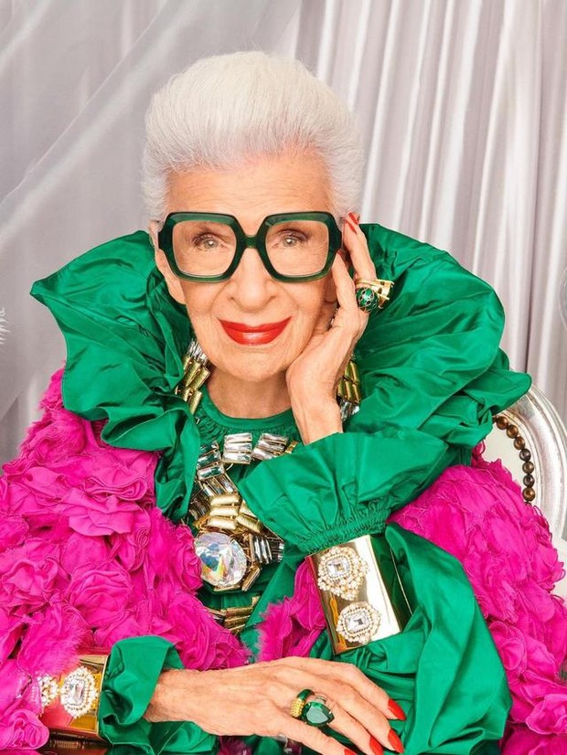 Iris Apfel/Foto: Instagram @iris.apfel Tips Fashionable dan Percaya Diri ala Iris Apfel
