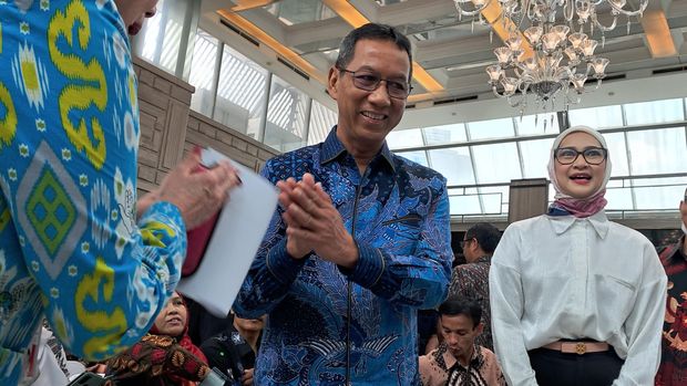 Pj Gubernur DKI Heru Budi Hartono di acara peresmian Rumah Digital untuk Disabilitas di daerah Tanah Abang, Jakarta Pusat, Jumat (4/11).