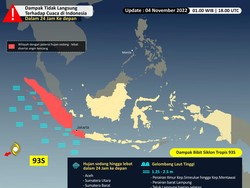 Bibit Siklon Tropis 93S Terpantau, BRIN-BMKG Beri Warning
