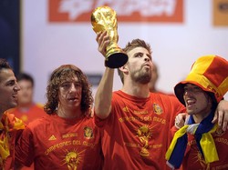Di level timnas Spanyol, Pique raih sekali juara Piala Dunia dan Piala Eropa (Getty Images)