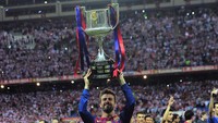 Bek: Gerard Pique (35 tahun). Bulan November lalu Pique mengumumkan dirinya akan gantung sepatu dari Barcelona, dan sepakbola secara keseluruhan, sebelum akhir bulan tersebut. Foto: (Getty Images)