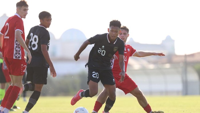 Timnas Indonesia U-20 menghadapi Moldova U-20 dalam uji coba di Turki, Jumat 4 November 2022.