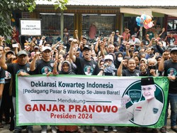 Pedagang Pasar & Warkop se-Jabar Dukung Ganjar Jadi Presiden 2024