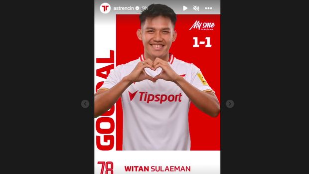 Witan Sulaeman. (Tangkapan Layar Instagram Trencin)