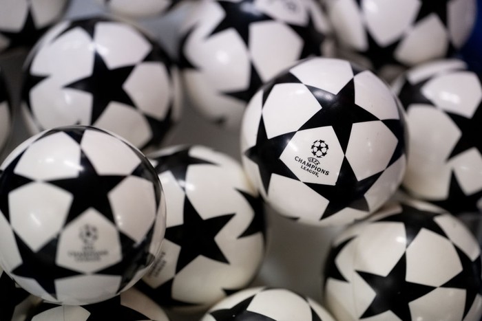 NYON, SWITZERLAND - NOVEMBER 7: A view of the draw balls during the UEFA Champions League 2022/23 Round of 16 draw at the UEFA Headquarters, The House of the European Football, on November 7, 2022, in Nyon, Switzerland. (Photo by Kristian Skeie  UEFA/UEFA via Getty Images).