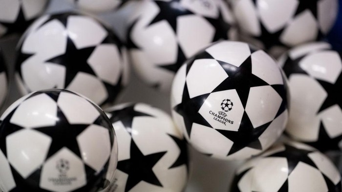 NYON, SWITZERLAND - NOVEMBER 7: A view of the draw balls during the UEFA Champions League 2022/23 Round of 16 draw at the UEFA Headquarters, The House of the European Football, on November 7, 2022, in Nyon, Switzerland. (Photo by Kristian Skeie  UEFA/UEFA via Getty Images).