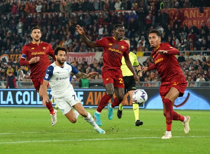 Jose Mourinho Felipe Anderson of Ss Lazio during the Serie A match between As Roma and Ss Lazio on November 6, 2022 stadium