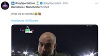 Meme Fans Bola Bahagia Barcelona Vs MU di Liga Malam Jumat