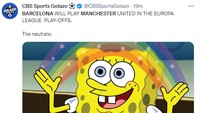 Kebahagiaan terutama dirasakan para penggemar tim netral yang bakal menyaksikan bigmatch Barcelona vs MU di Liga Malam Jumat. (Foto: Twitter)