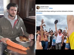 Nekat Makan Ayam Panggang Hambar 40 Hari, Pria Ini Punya Tujuan Khusus