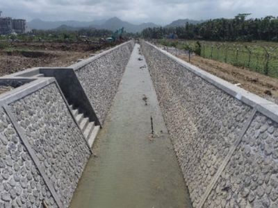 Penampakan Penangkal Banjir Yogyakarta International Airport