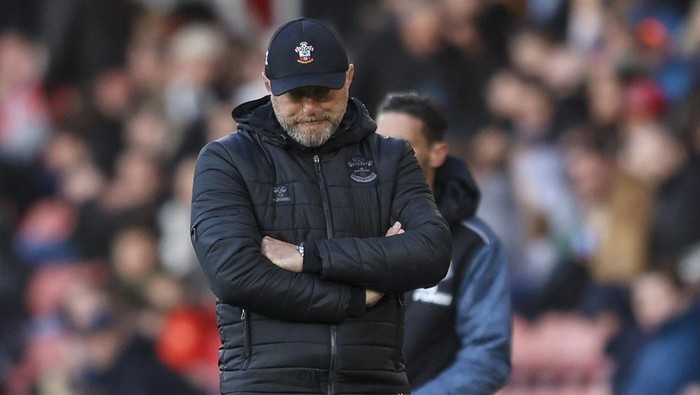 SOUTHAMPTON, ENGLAND - NOVEMBER 06: Head Coach Ralph Hasenhuttl of Southampton during the Premier League match between Southampton FC and Newcastle United at Friends Provident St. Marys Stadium on November 06, 2022 in Southampton, England. (Photo by Robin Jones/Getty Images)