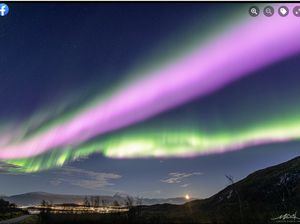 Super Langka! Aurora Warna Merah Muda Imbas Badai Matahari