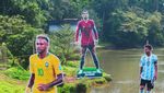 Ada Messi, Ronaldo, dan Neymar Raksasa di Sungai India!