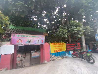 Penampakan Akses SDN Pocin 1 Tertutup Trotoar Baru Margonda
