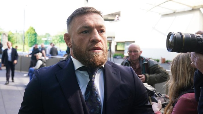 Conor McGregor arriving at Blanchardstown Court, Dublin, where he is charged with dangerous driving in relation to an incident in west Dublin in March. Picture date: Thursday June 23, 2022. (Photo by Brian Lawless/PA Images via Getty Images)