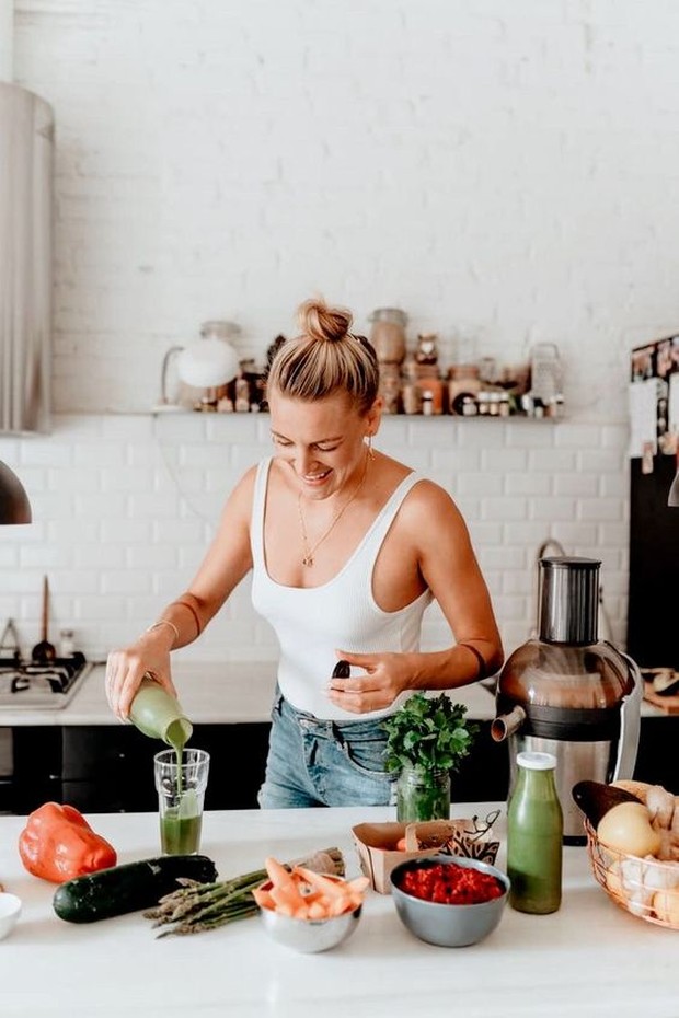 ilustrasi gaya hidup sehat dengan pola makan yang baik