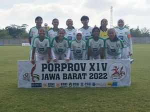 Tim Sepak Bola Putri Kota Bandung ke Perempatfinal Porprov Jabar XIV