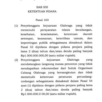UU Sistem Keolahragaan Nasional
