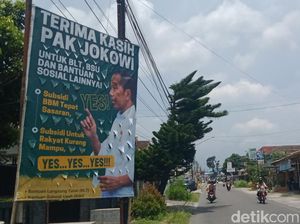 Baliho Terima Kasih Jokowi Juga Muncul di Klaten, Satpol PP: Tak Berizin Baliho Terima Kasih Jokowi Juga Muncul di Klaten, Satpol PP: Tak Berizin