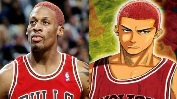 Dennis Rodman dan Hanamichi Sakuragi Dennis Rodman dan Hanamichi Sakuragi