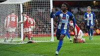 Tim tamu menggandakan keunggulan pada menit ke-71 lewat gol Tariq Lamptey.