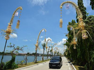 Bali Berhias Penjor untuk Sambut Kedatangan Delegasi G20