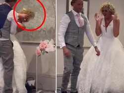 Pria Ini Dihujat Usai Tampar Istri Pakai Kue Pengantin di Pesta Pernikahannya