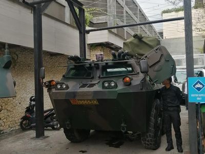 Kendaraan Taktis Baja Parkir di Apurva Kempinski Jelang KTT G20 Bali