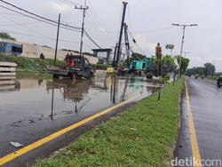 Ada Pengerjaan Cross Drain Antisipasi Banjir, Raya Porong Lama Ditutup 35 Hari