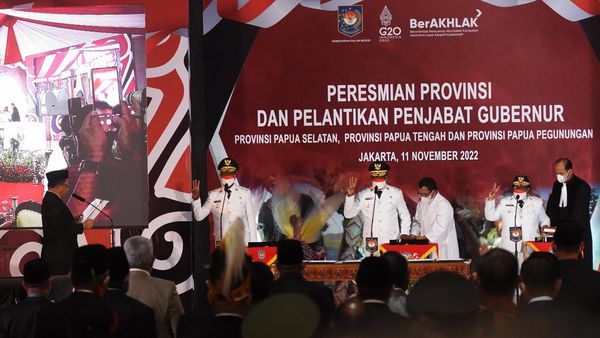 Momen Mendagri Lantik Tiga Pj Gubernur DOB Papua