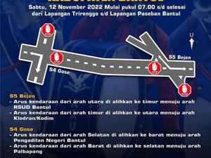 Akhir Pekan Ini Ada Pengalihan Lalu Lintas di Bantul, Ini Rutenya