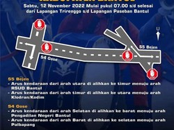 Akhir Pekan Ini Ada Pengalihan Lalu Lintas di Bantul, Ini Rutenya