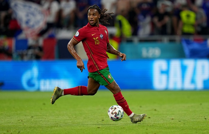BUDAPEST, HUNGARY - JUNE 23: Renato Sanches of Portugal runs with the ball during the UEFA Euro 2020 Championship Group F match between Portugal and France at Puskas Arena on June 23, 2021 in Budapest, Hungary. (Photo by Angel Martinez - UEFA/UEFA via Getty Images)