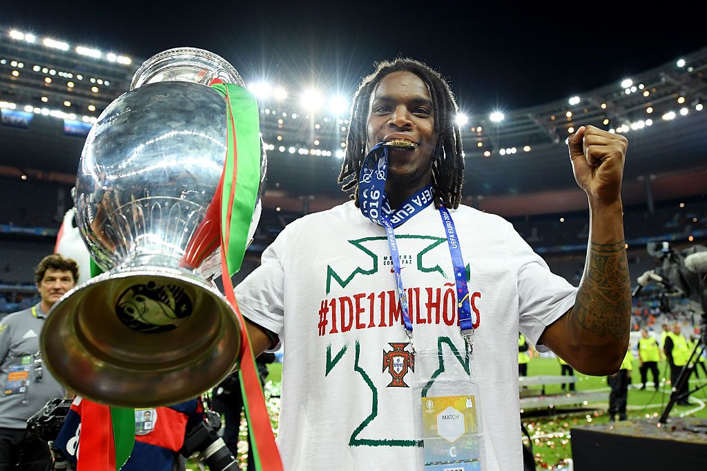 BUDAPEST, HUNGARY - JUNE 23: Renato Sanches of Portugal runs with the ball during the UEFA Euro 2020 Championship Group F match between Portugal and France at Puskas Arena on June 23, 2021 in Budapest, Hungary. (Photo by Angel Martinez - UEFA/UEFA via Getty Images)