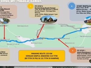 Jalan Riau-Sumbar Ditutup saat Tour de Muara Takus, Ini Rute dan Waktunya Jalan Riau-Sumbar Ditutup saat Tour de Muara Takus, Ini Rute dan Waktunya