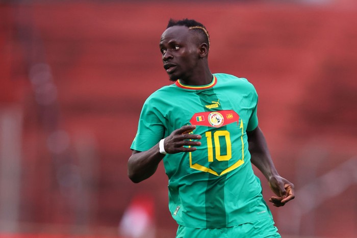MARIA ENZERSDORF, AUSTRIA - SEPTEMBER 27: Sadio Mane of Senegal during the  International Friendly between Senegal and Iran at Motion Invest Arena on September 27, 2022 in Maria Enzersdorf, Austria. (Photo by Robbie Jay Barratt - AMA/Getty Images)