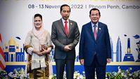 Sambutan Hangat PM Kamboja untuk Presiden Jokowi dan Iriana