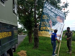 Tak Berizin, Baliho Terima Kasih Jokowi di Klaten Dicopot Satpol PP