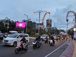 Hari Pertama Penerapan Ganjil Genap G20 di Kuta Masih Longgar