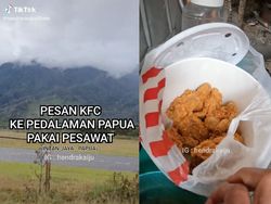 Gokil! Polisi Ini Pesan KFC ke Pedalaman Papua Pakai Pesawat