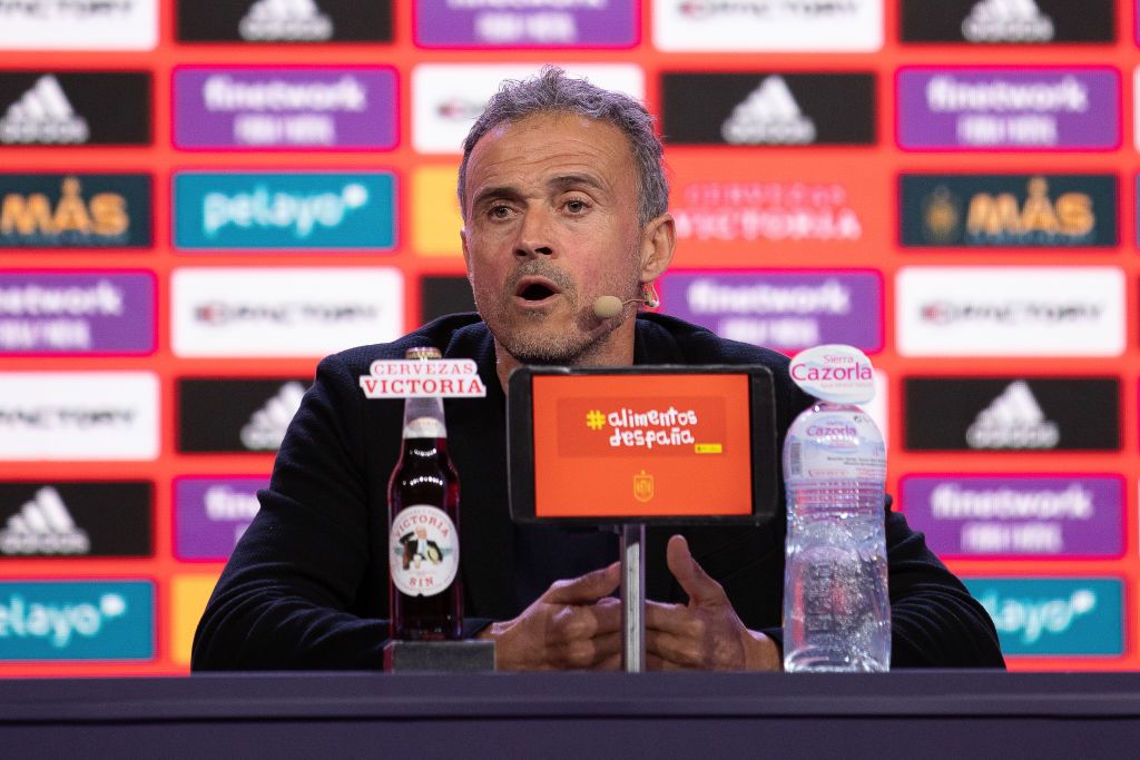 LAS ROZAS, SPAIN - NOVEMBER 11: Luis Enrique, head coach of Spain, attends his press conference to announce the list of players for Qatar World Cup at Ciudad del Futbol on November 11, 2022, in Las Rozas, Madrid, Spain. (Photo By Federico Titone/Europa Press via Getty Images)