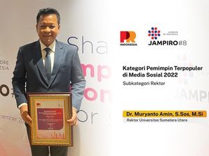 Rektor USU Raih Penghargaan Pemimpin Terpopuler 2022