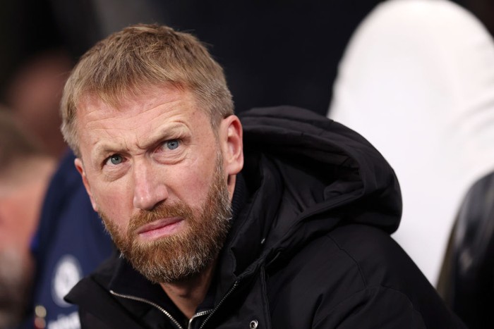 NEWCASTLE UPON TYNE, ENGLAND - NOVEMBER 12: Graham Potter, Manager of Chelsea looks on prior to the Premier League match between Newcastle United and Chelsea FC at St. James Park on November 12, 2022 in Newcastle upon Tyne, England. (Photo by George Wood/Getty Images)