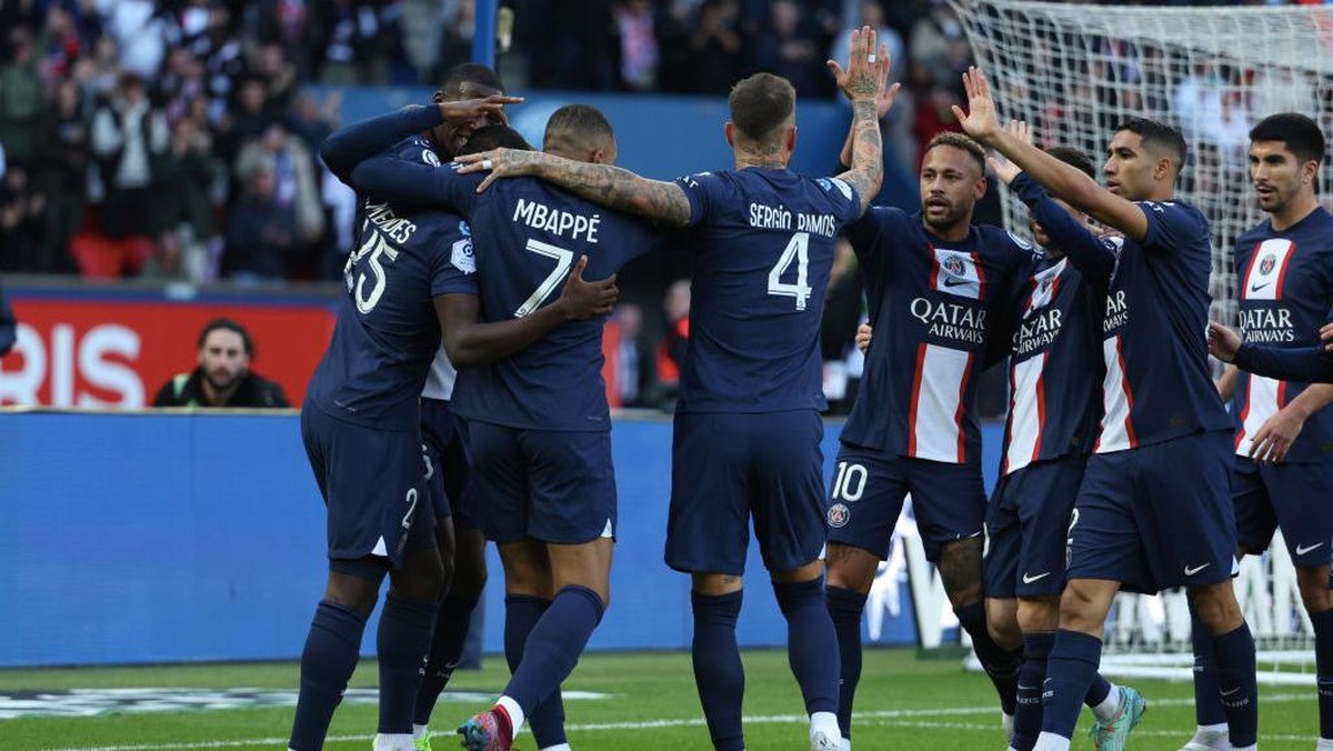 PSG berpesta gol 5-0 saat menghadapi Auxerre (Foto: Getty Images/Xavier Laine)