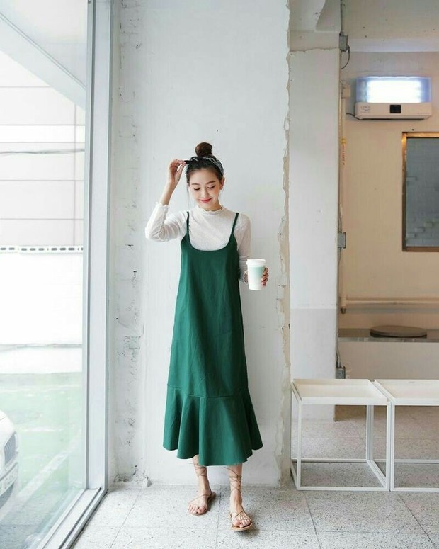 Ide outfit warna hijau