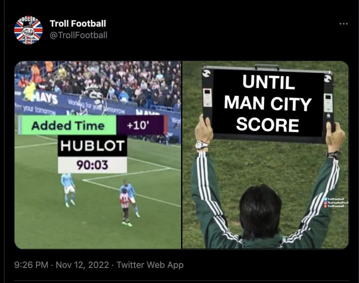 Man City vs Brentford, Arsenal, Meme
