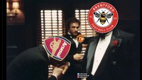 Arsenal cium tangan dulu ya sama Brentford. Foto: dok. Twitter