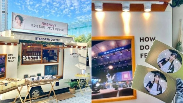 Potret truk kopi yang dikirimkan Rocky untuk Park Bo Yeon/ Foto: news-sbs-co-kr.cdn.ampproject.org Potret truk kopi yang dikirimkan Rocky untuk Park Bo Yeon